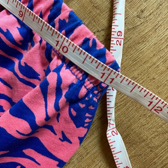 Lilly Pulitzer size 2/4 rolling in the grass blue pink strapless zebra dress - Picture 11 of 12